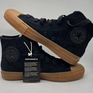Converse Chuck Taylor All Star Pro Black Corduroy‎ Gum High Top Women 7.5 NWT